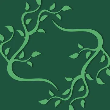 Abstract foliate frame 스톡 일러스트