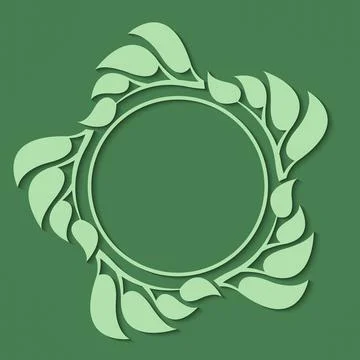 Abstract foliate frame 스톡 일러스트