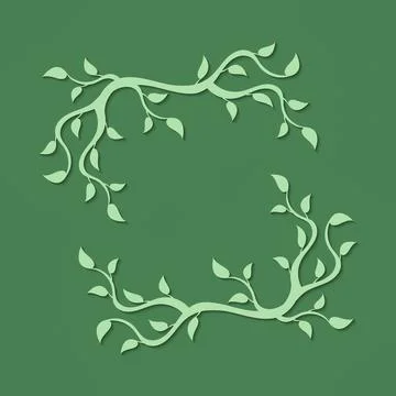 Abstract foliate frame Illustrazione stock