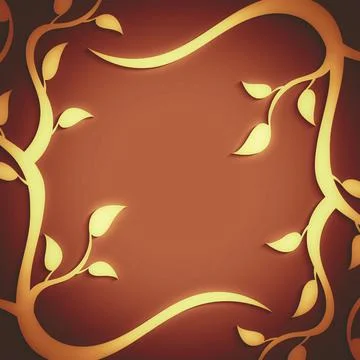 Abstract foliate frame Illustrazione stock