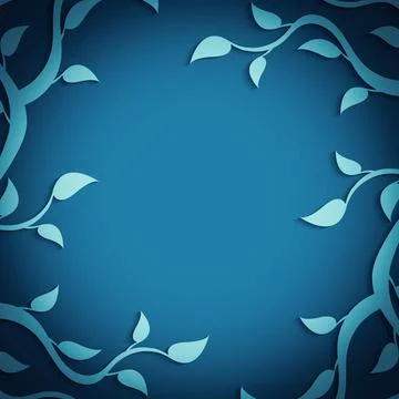 Abstract foliate frame Ilustração Stock