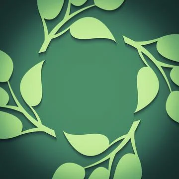 Abstract foliate frame Illustrazione stock