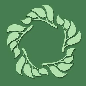 Abstract foliate frame 스톡 일러스트