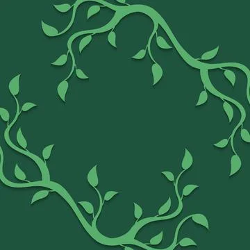 Abstract foliate frame 스톡 일러스트