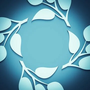 Abstract foliate frame Illustrazione stock