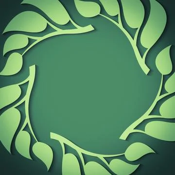 Abstract foliate frame Stock-Illustration