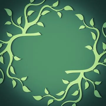 Abstract foliate frame Stock-Illustration