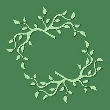 Abstract foliate frame 스톡 일러스트