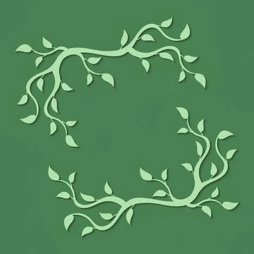 Abstract foliate frame 스톡 일러스트