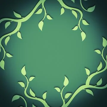 Abstract foliate frame Illustrazione stock