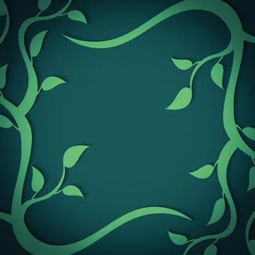 Abstract foliate frame 스톡 일러스트