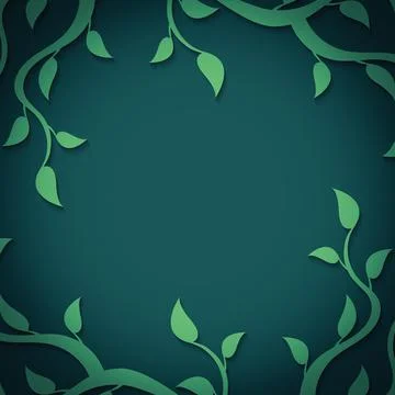 Abstract foliate frame 스톡 일러스트