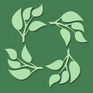 Abstract foliate frame Stock Illustration