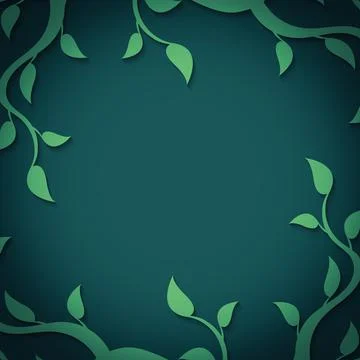 Abstract foliate frame Stock Illustration