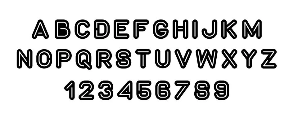Abstract Font Illustrazione stock