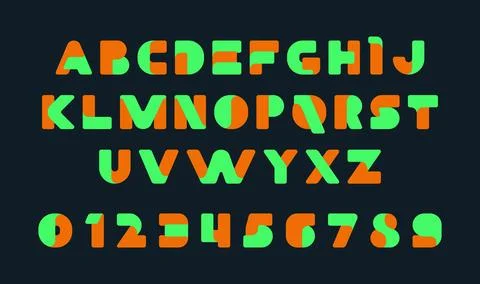 Abstract Font Stock Illustration