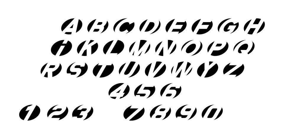 Abstract Font Stock Illustration