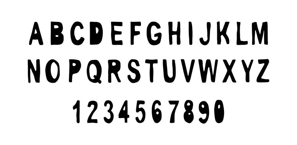 Abstract Font Stock Illustration
