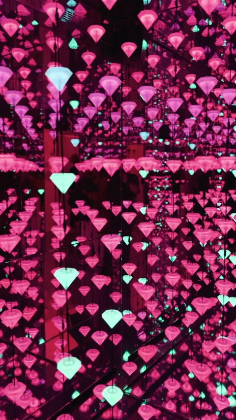 Abstract footage with pink light reflections and vibrant patterns Stock Footage 327588616