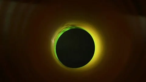 Abstract Footage of ring with black background. Abstract colorful footage Stock Footage 180914896