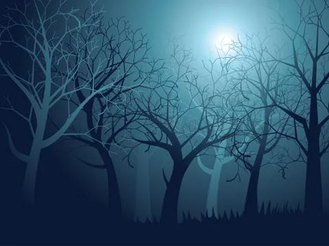 Abstract Forest Landscape Ilustración de archivo