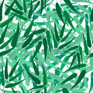 Abstract forest leaf seamless pattern. Leaves branches wallpaper. Illustrazione stock