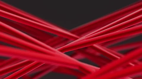 Abstract forking red geometry loop with a shallow depth of field. 库存影片 62734476
