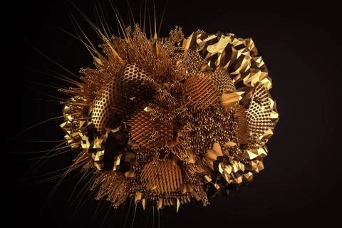 The abstract form. 3d illustration, 3d rendering. Stock Illustration
