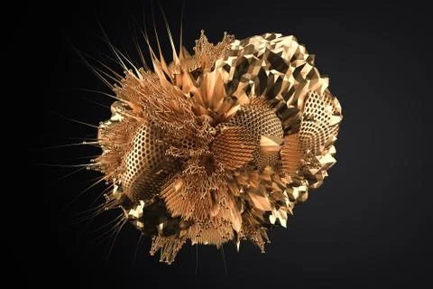 The abstract form. 3d illustration, 3d rendering. Stock Illustration