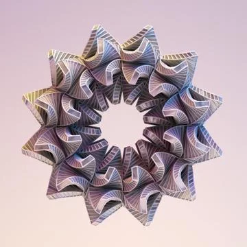 Abstract form. 3d illustration, 3d rendering. Stock Illustration