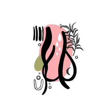 Abstract form drawing style.Decoration element isolated in white background Stock Illustration
