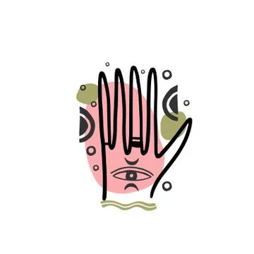Abstract form drawing style.Decoration element isolated in white background Stock Illustration