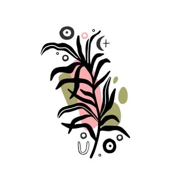 Abstract form drawing style.Decoration element isolated in white background Stock Illustration