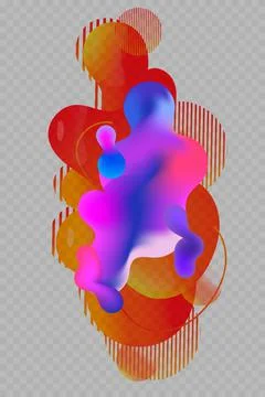 Abstract form of fluid. Liquid design. Isolated gradient waves with geometric Stock Illustration