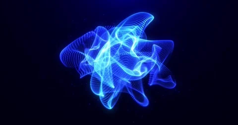 Abstract form of plasma from particles with light background, fluid plasma Stock Footage 245430423