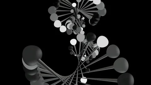 Abstract form shaped like DNA twist infinite Stock Footage 105290934