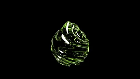 Abstract form transforming on black background in seamless animation Stock Footage 327572847