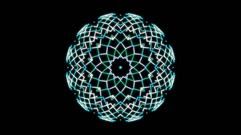 Abstract form on transparent background, alpha channel, loop Stock Footage 131916609