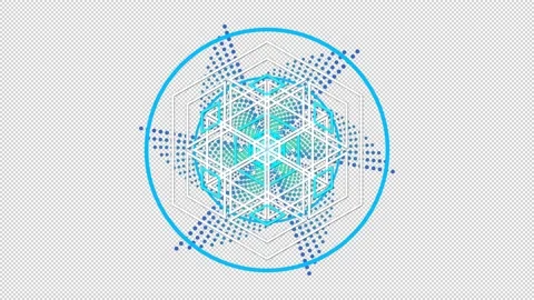 Abstract form on transparent background, alpha channel, loop Stock Footage 155161966