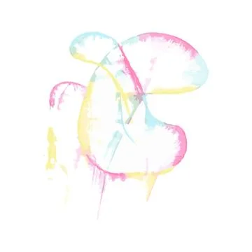 Abstract form of yellow, blue Stock Illustration