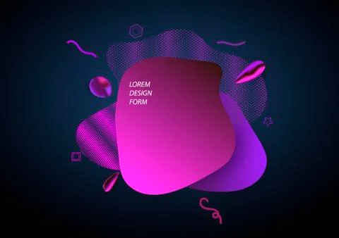 Abstract forms dynamic composition. Unique element Stock Illustration