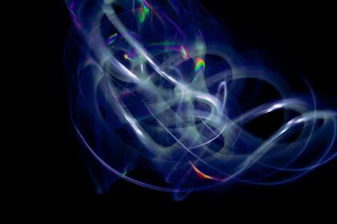 Abstract forms of light. 3D representation or 3D illustration of the internat Stock Photos