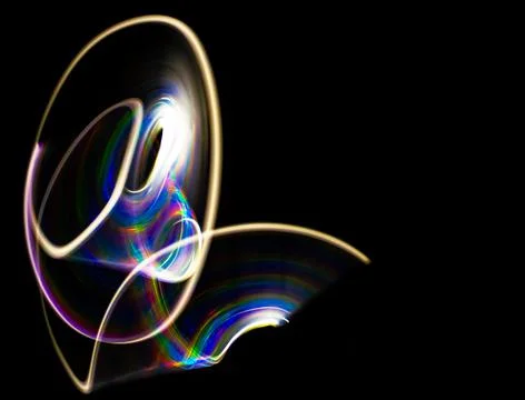 Abstract forms of light. 3D representation or 3D illustration of the internat Stock Photos