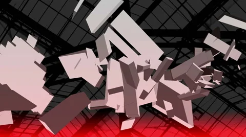 Abstract Forms Passing Tinted Archictecture Stock Footage 40066263