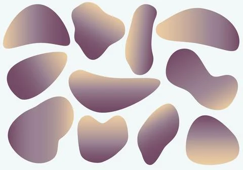 Abstract forms of purple beige liquid gradient Stock Illustration