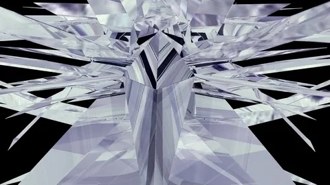 Abstract forms transforming on a black background VJ Stock Footage 80422508