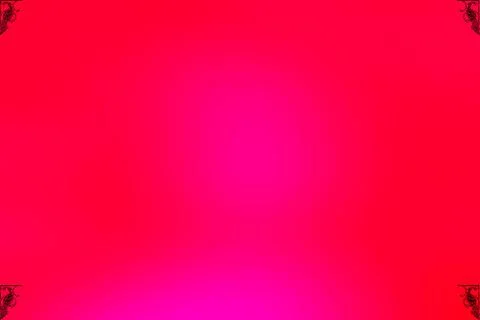 Abstract Four Black Peacock At Each Corner Of The Red &amp; Pink Gradient Background Stock Illustration