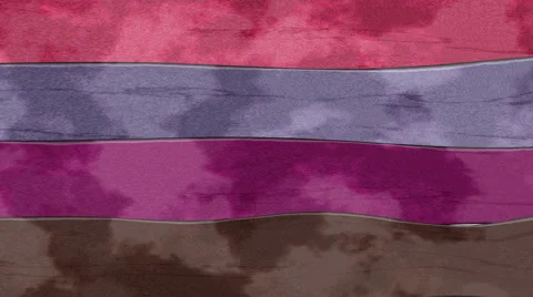 Abstract four colored bands waving background Stock Footage 65759028