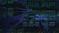 Abstract fractal art 3d space station blocks fly by animation HD Footage