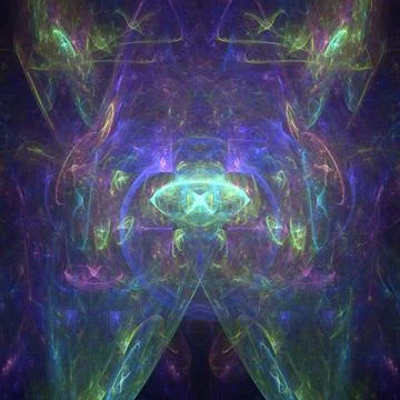 Abstract fractal backdrop with a bright psychedelic pattern 스톡 일러스트
